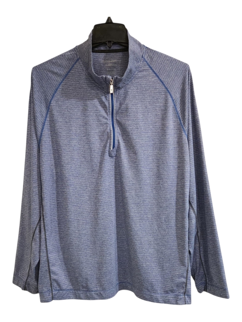 Tommy Bahama IslandZone Mens XXL Half Zip Pullover Blue Heather Performance Golf